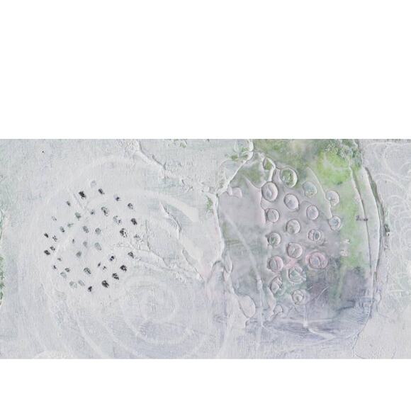 Original abstract art painting soft colors, textural on paper - smaller sized - Picture 5 of 5